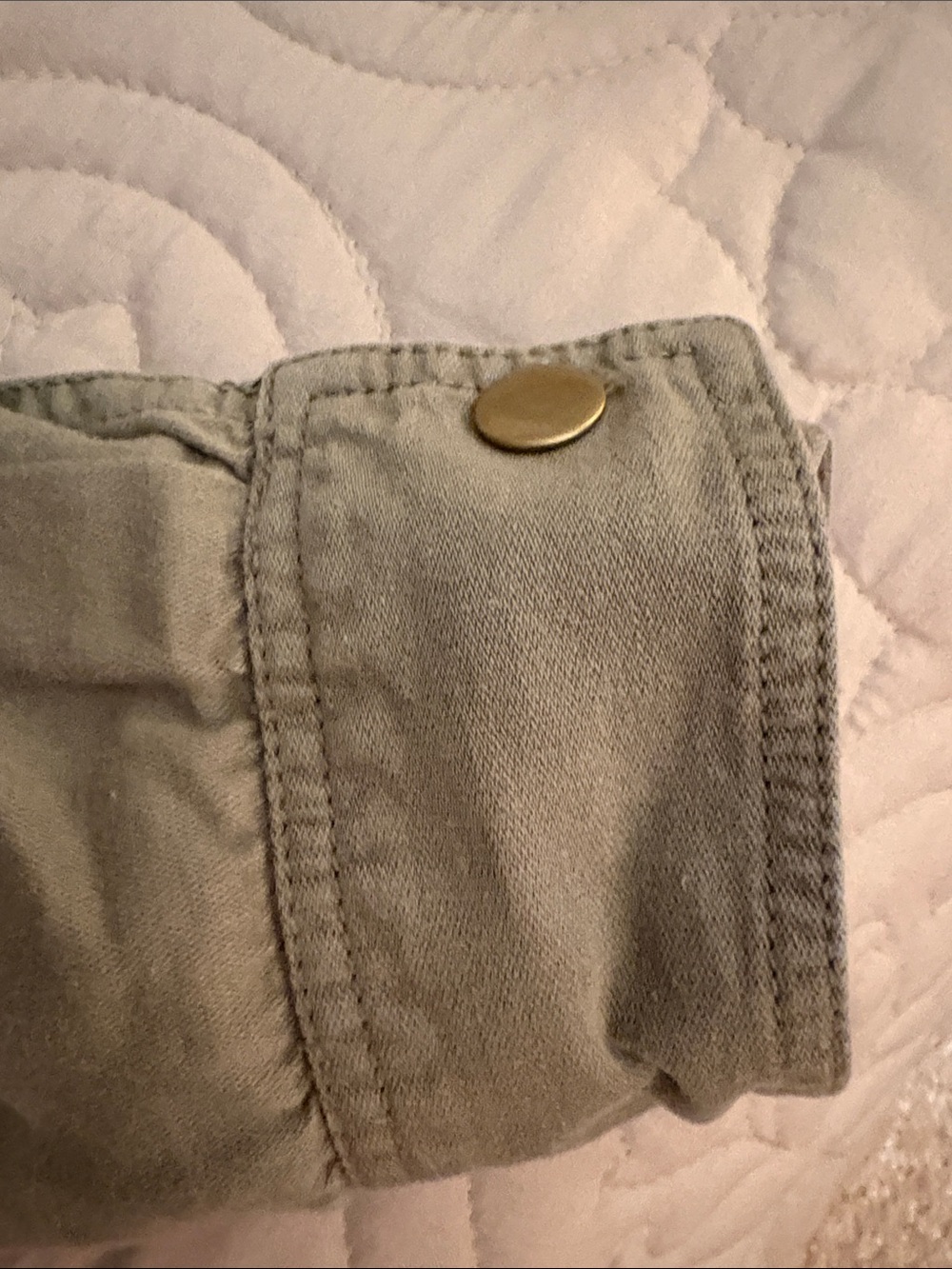 LOFT Sage Green Utility Jacket with Drawstring Hem - Picture 5 of 7